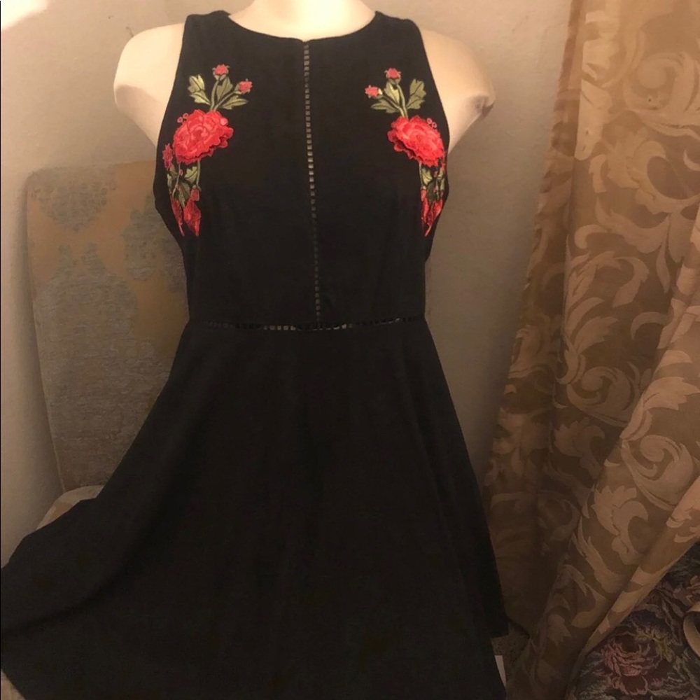 Black floral dress from Forever 21